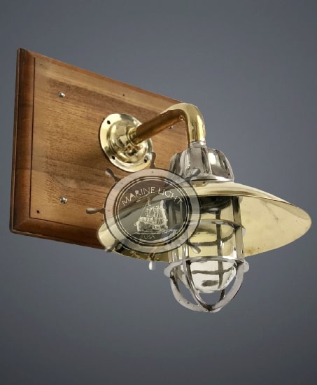 Nautical Arched Sconce with Pipe and Shade